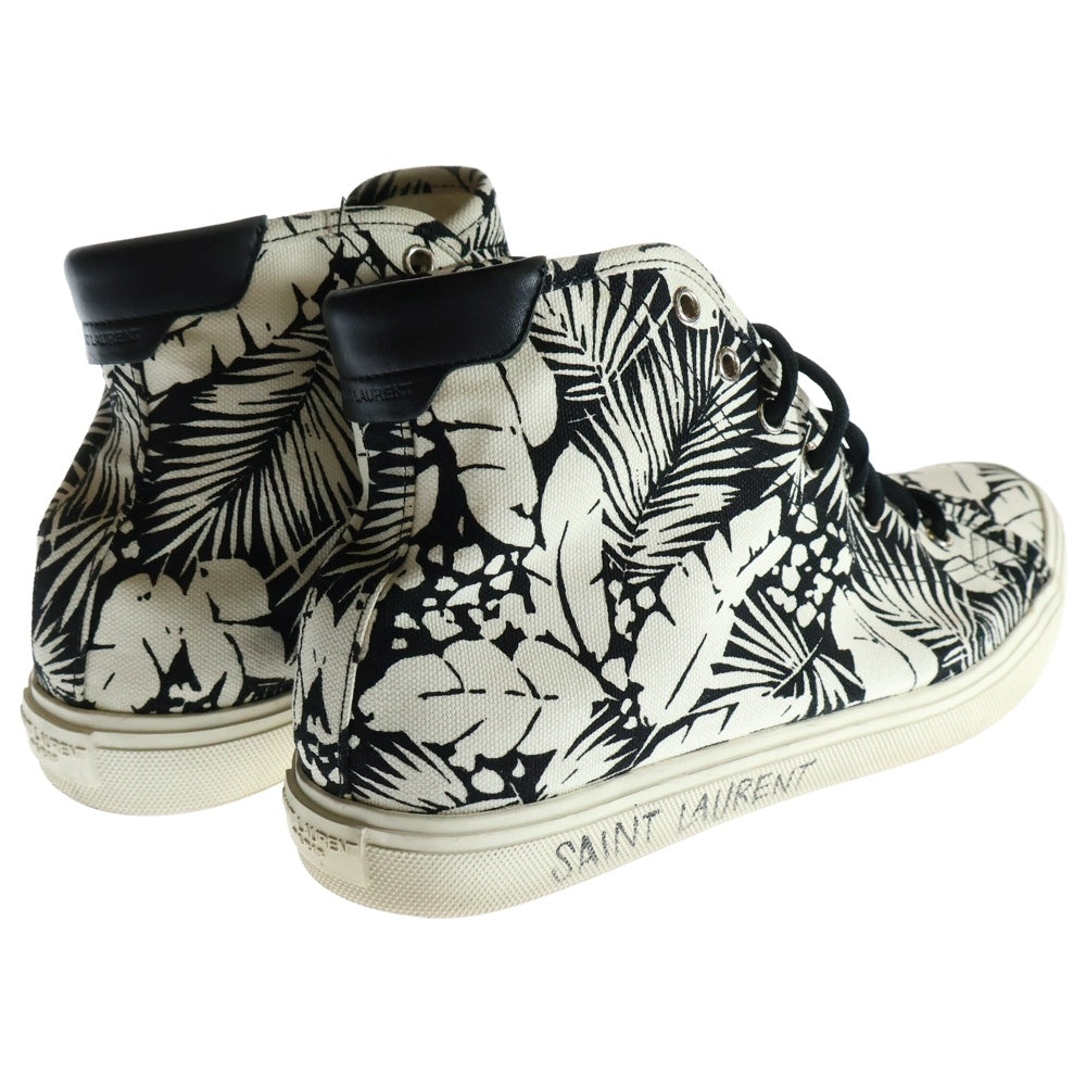 SAINT LAURENT PARIS(サンローランパリ) MALIBU MID SNEAKERS マリブ ミッド 総柄 スニーカー 606075 ブラック/グレー