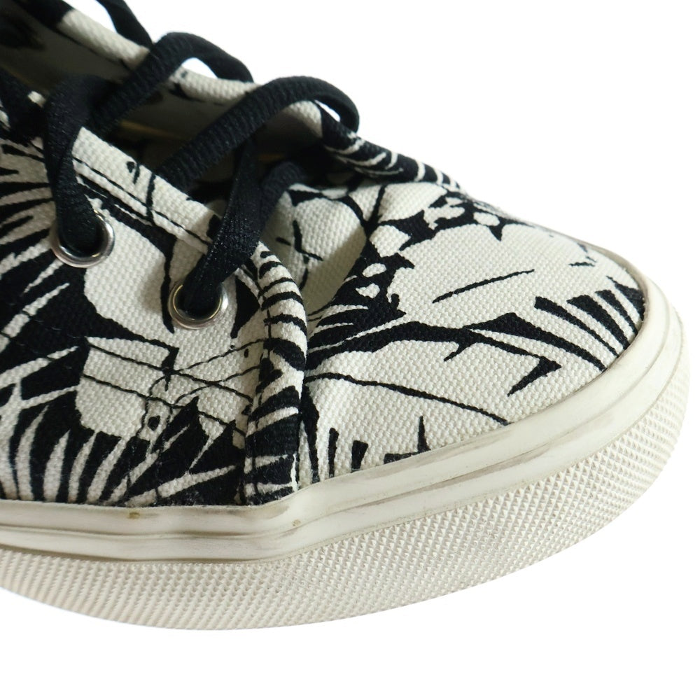 SAINT LAURENT PARIS(サンローランパリ) MALIBU MID SNEAKERS マリブ ミッド 総柄 スニーカー 606075 ブラック/グレー