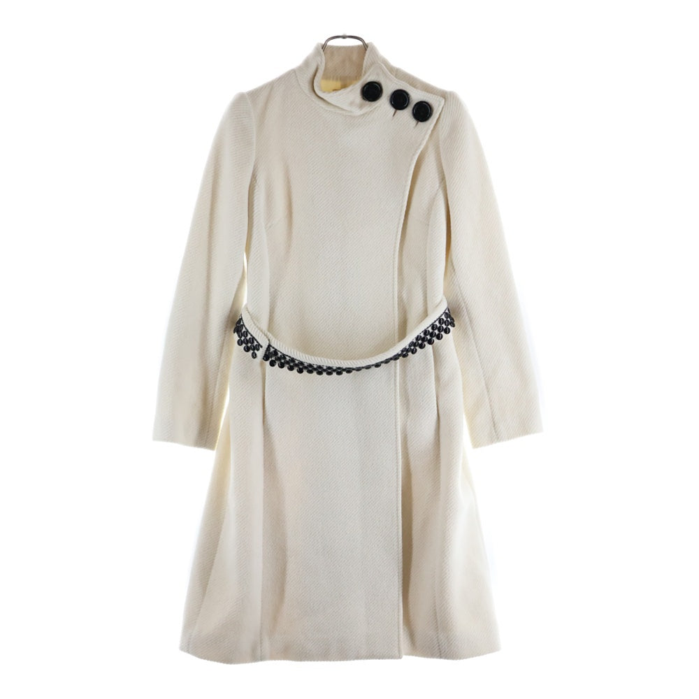 NO BRAND(ノーブランド) nanette lepore スタッズベルト付き コート ホワイト D0103 P9714 レディース