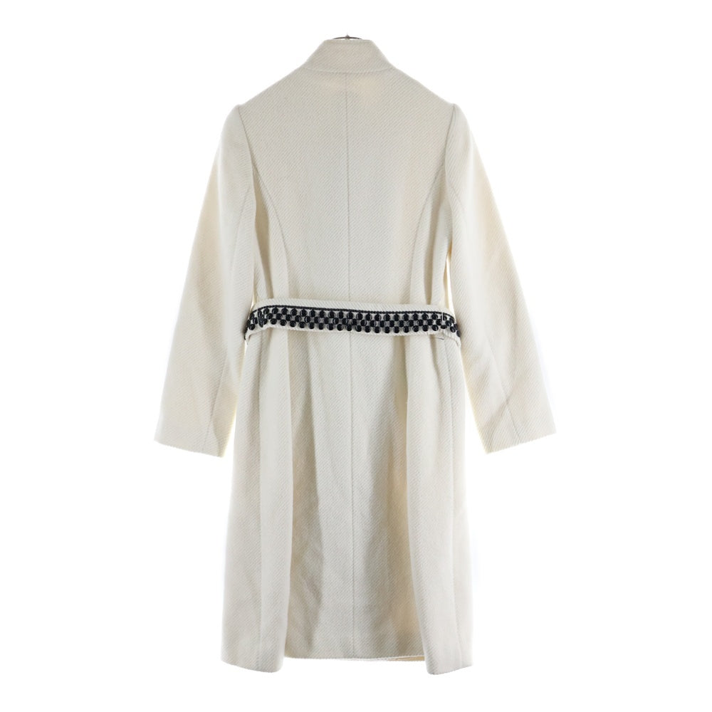 NO BRAND(ノーブランド) nanette lepore スタッズベルト付き コート ホワイト D0103 P9714 レディース