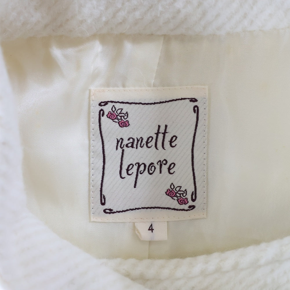 NO BRAND(ノーブランド) nanette lepore スタッズベルト付き コート ホワイト D0103 P9714 レディース