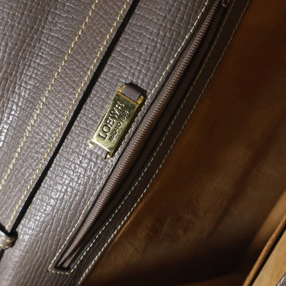 LOEWE(ロエベ) 2WAY バルセロナ レザーショルダーバッグ ハンドバッグ ベージュ