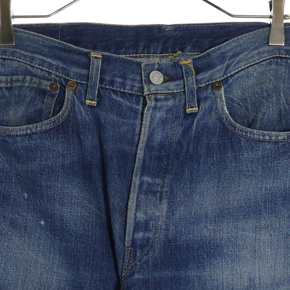 Levi's(リーバイス) 60s VINTAGE 501XX 紙パッチ ギャラ無 BIG E 両面タブ 隠しリベット ボタン裏刻印 E オフセット デニムパンツ インディゴ