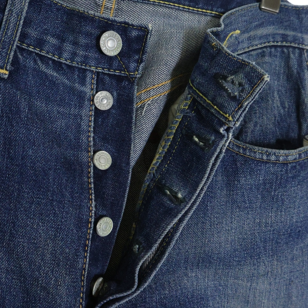 Levi's(リーバイス) 60s VINTAGE 501XX 紙パッチ ギャラ無 BIG E 両面タブ 隠しリベット ボタン裏刻印 E オフセット デニムパンツ インディゴ