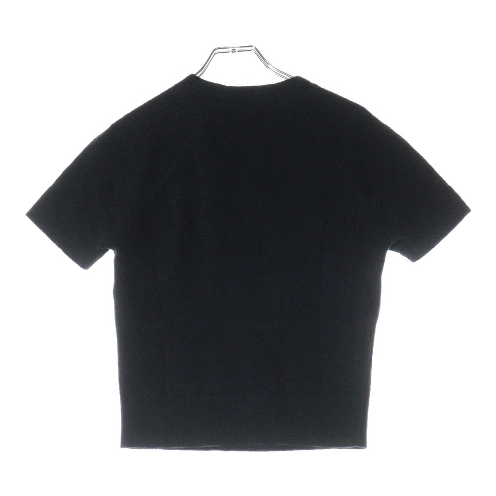 PATOU(パトゥー) パイル生地 ロゴプリント クルーネック半袖ミニTシャツ KN1568068999B ブラック レディース