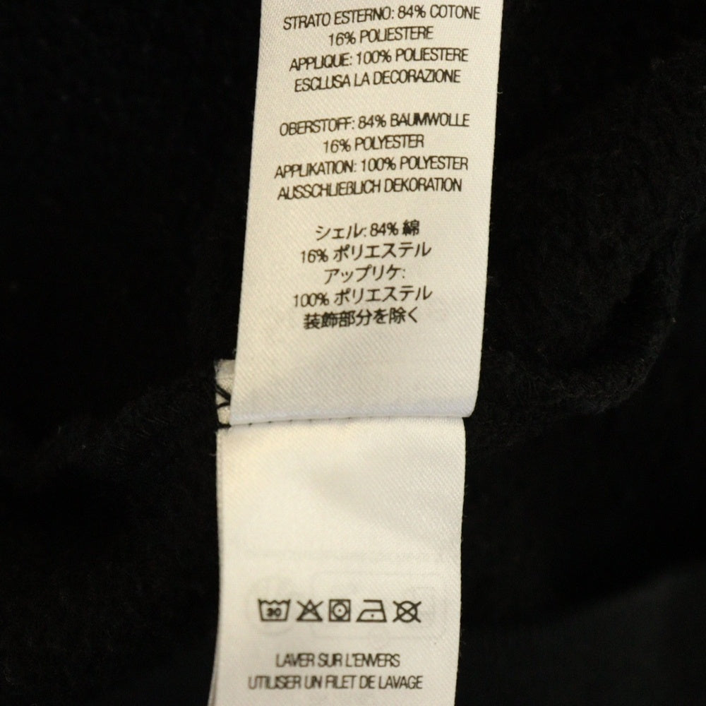 SUPREME(シュプリーム) 23AW Satin Applique Hooded Sweatshirt サテン アップリケ スウェット プルオーバーパーカー ブラック