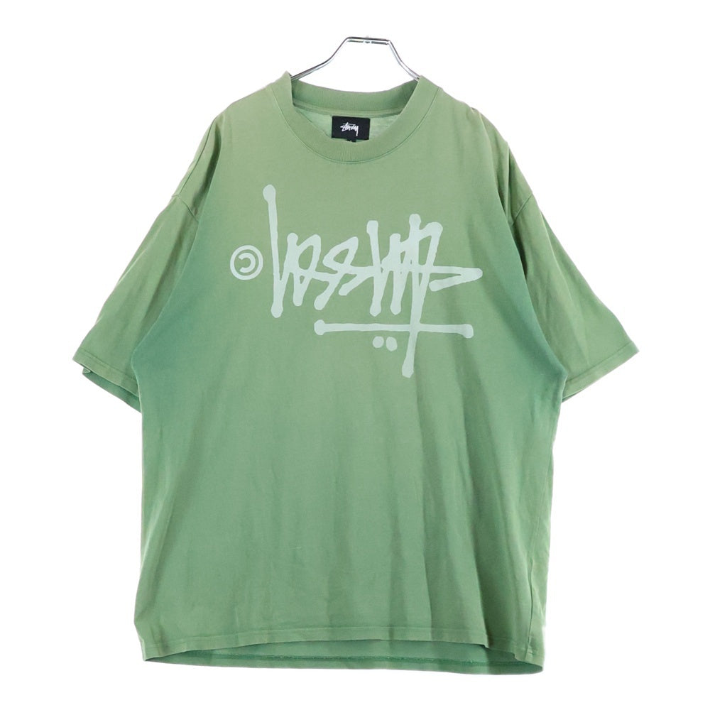 STUSSY(ステューシー) 20SS Overssized Flip オーバーサイズ フリップ クルーネック半袖カットソー カーキ 214537