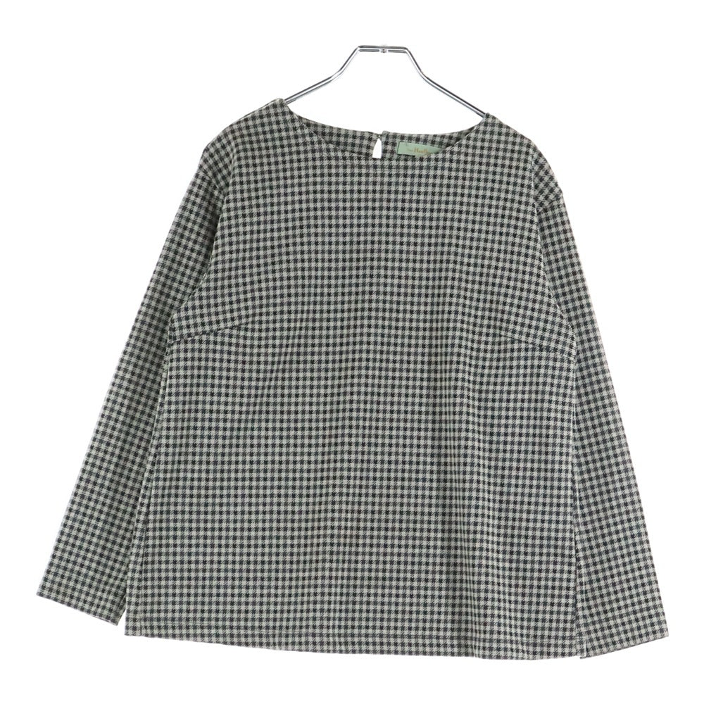 NO BRAND(ノーブランド) 千鳥柄 長袖カットソー