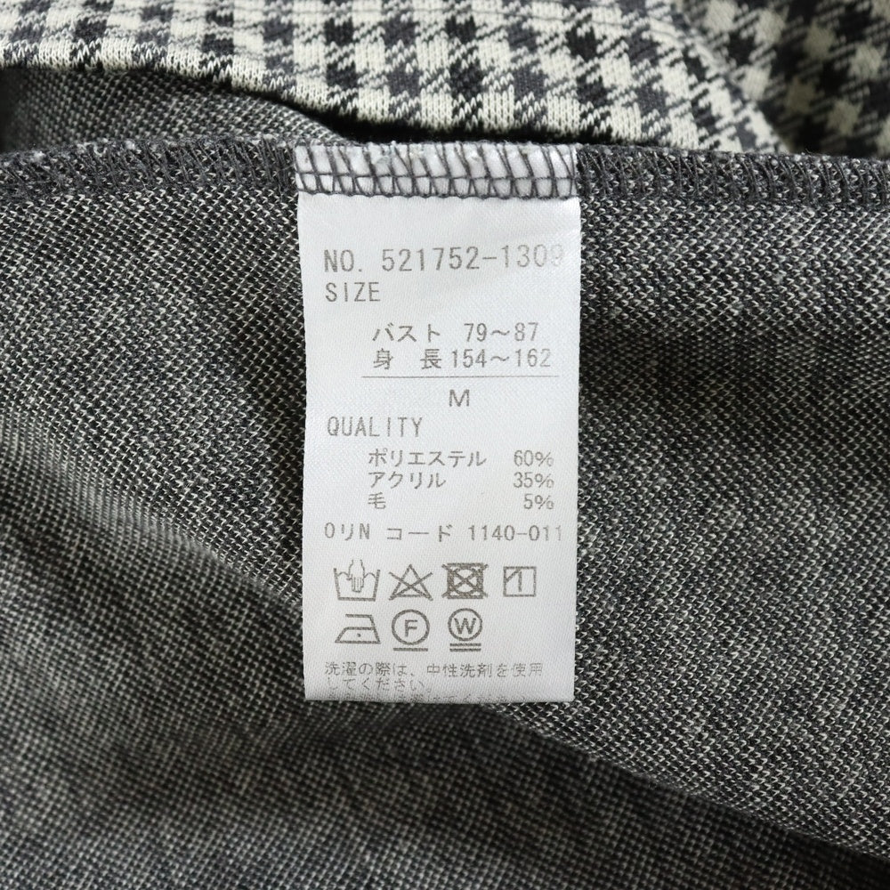 NO BRAND(ノーブランド) 千鳥柄 長袖カットソー
