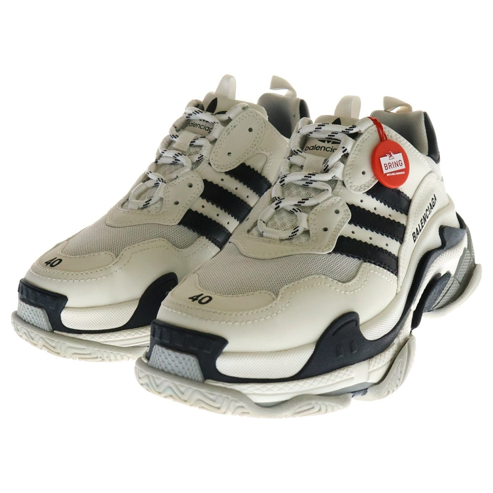 BALENCIAGA(バレンシアガ) ×ADIDAS TRIPLE S TRAINERS 712821 アディダス トリプルエス レースアップスニーカー ダッドスニーカー ブラック