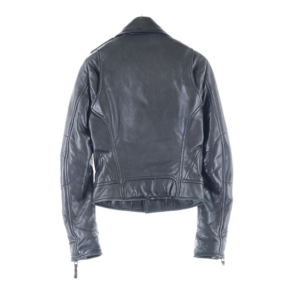 BALENCIAGA(バレンシアガ) Leather biker jacket レザー バイカー ライダースジャケット 256302 TU662 ブラック