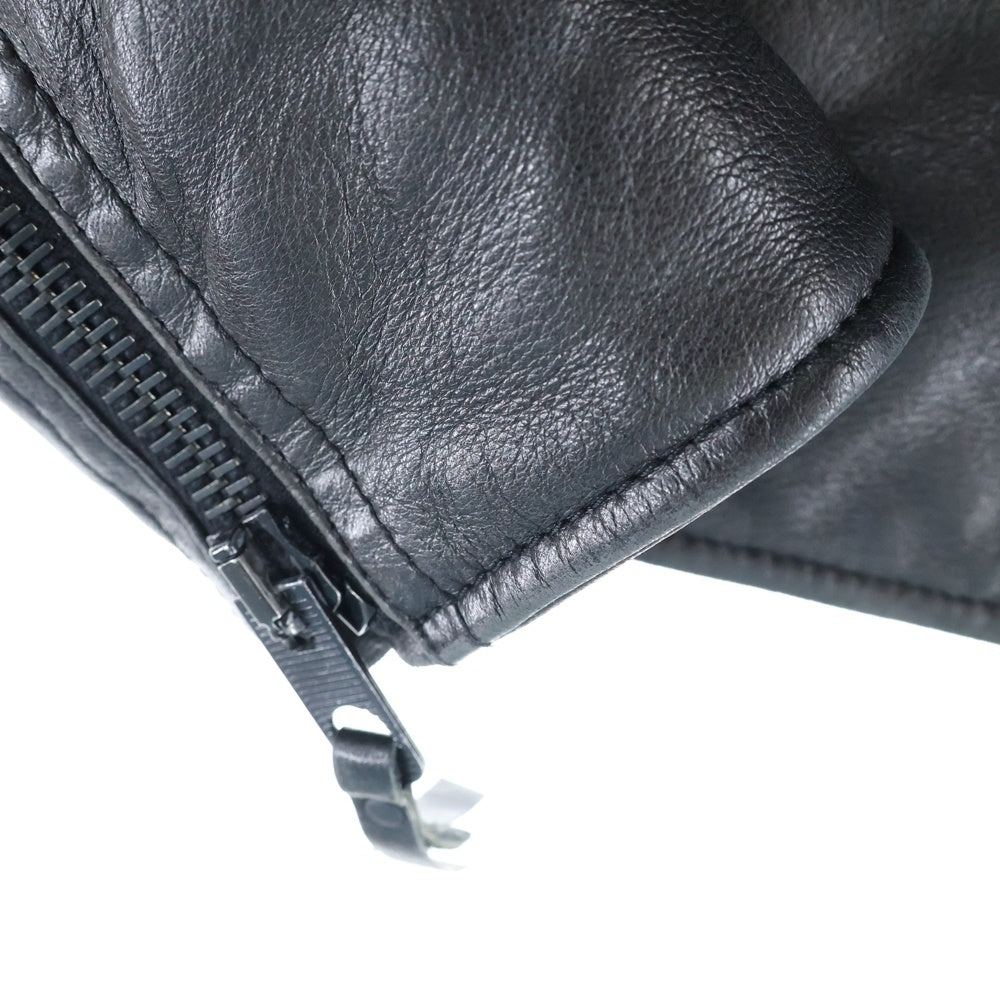 BALENCIAGA(バレンシアガ) Leather biker jacket レザー バイカー ライダースジャケット 256302 TU662 ブラック