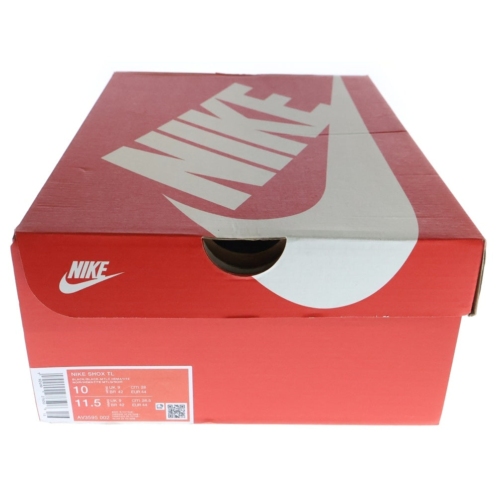 NIKE(ナイキ) SHOX TL BLACK METALLIC HEMATITE ショックス ティーエル メタリック ヘマタイト ローカットスニーカー ブラック US10/28cm AV3595-002