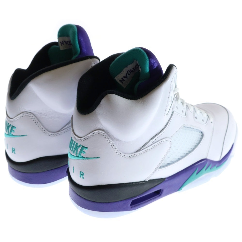 NIKE(ナイキ) Air Jordan 5 Retro Grape HQ7978-100 エアジョーダン5 ハイカットスニーカー US9.5/27.5cm ホワイト