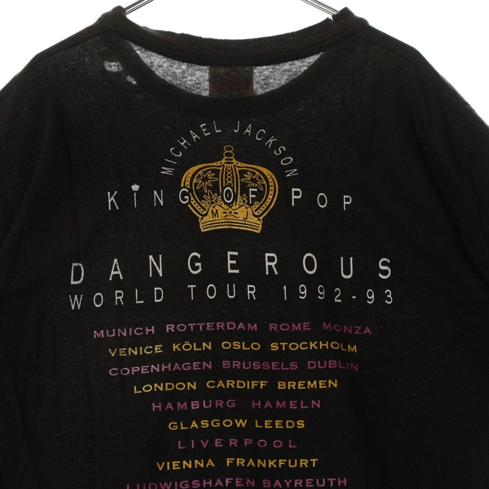 VINTAGE(ヴィンテージ) 90s Michael Jackson マイケルジャクソン プリントクルーネック半袖カットソー ブラック