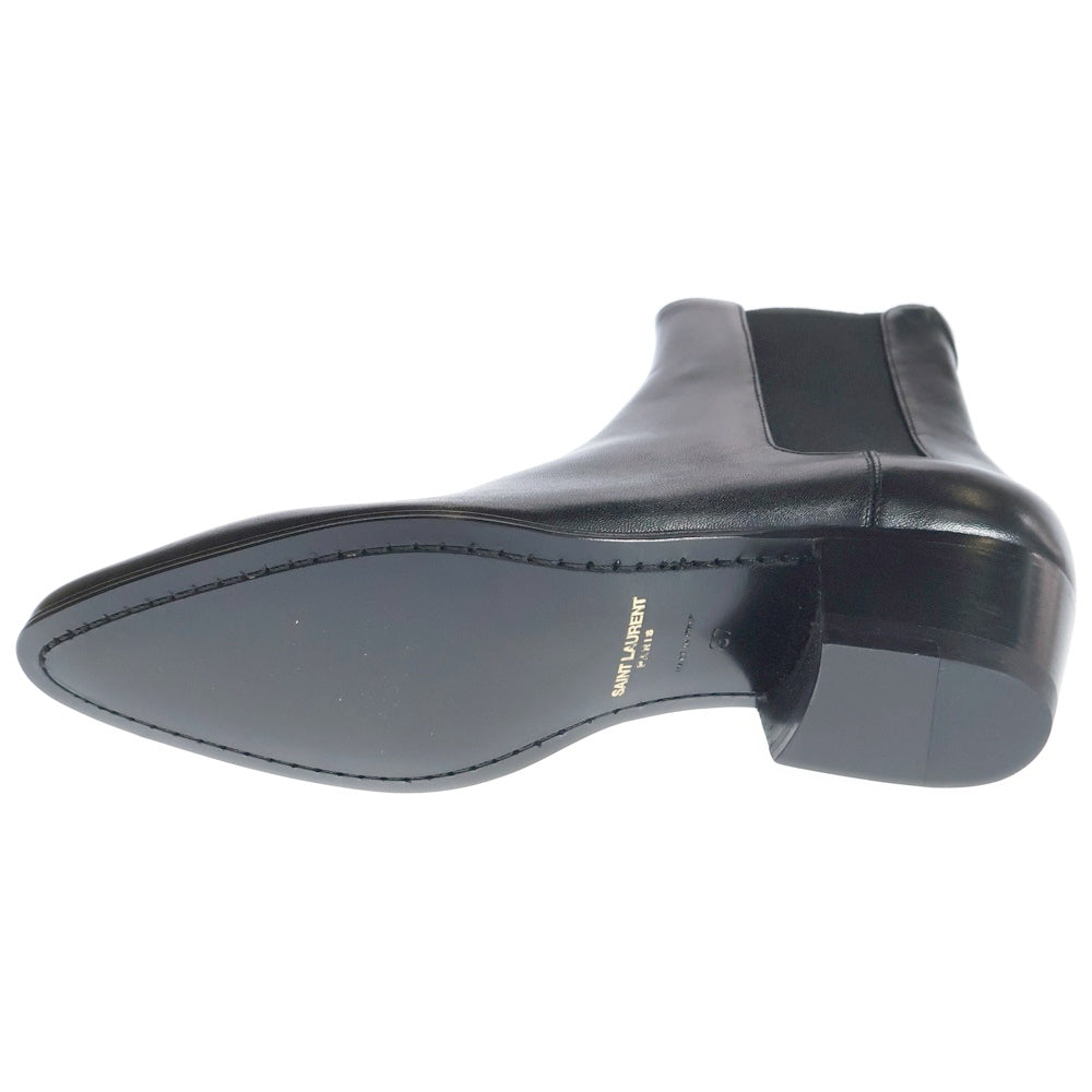 SAINT LAURENT PARIS(サンローランパリ) WYATT CHELSEA BOOTS レザー サイドゴア チェルシー ブーツ ブラック 592438 レディース