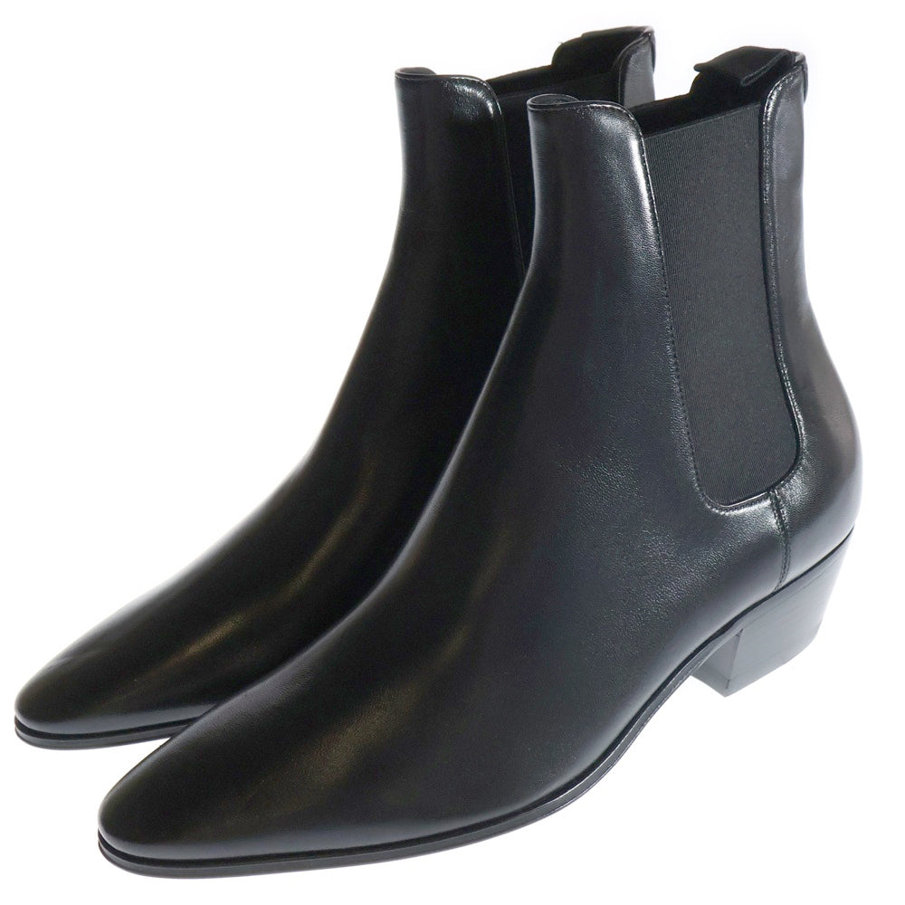 SAINT LAURENT PARIS(サンローランパリ) WYATT CHELSEA BOOTS レザー サイドゴア チェルシー ブーツ ブラック 592438 レディース