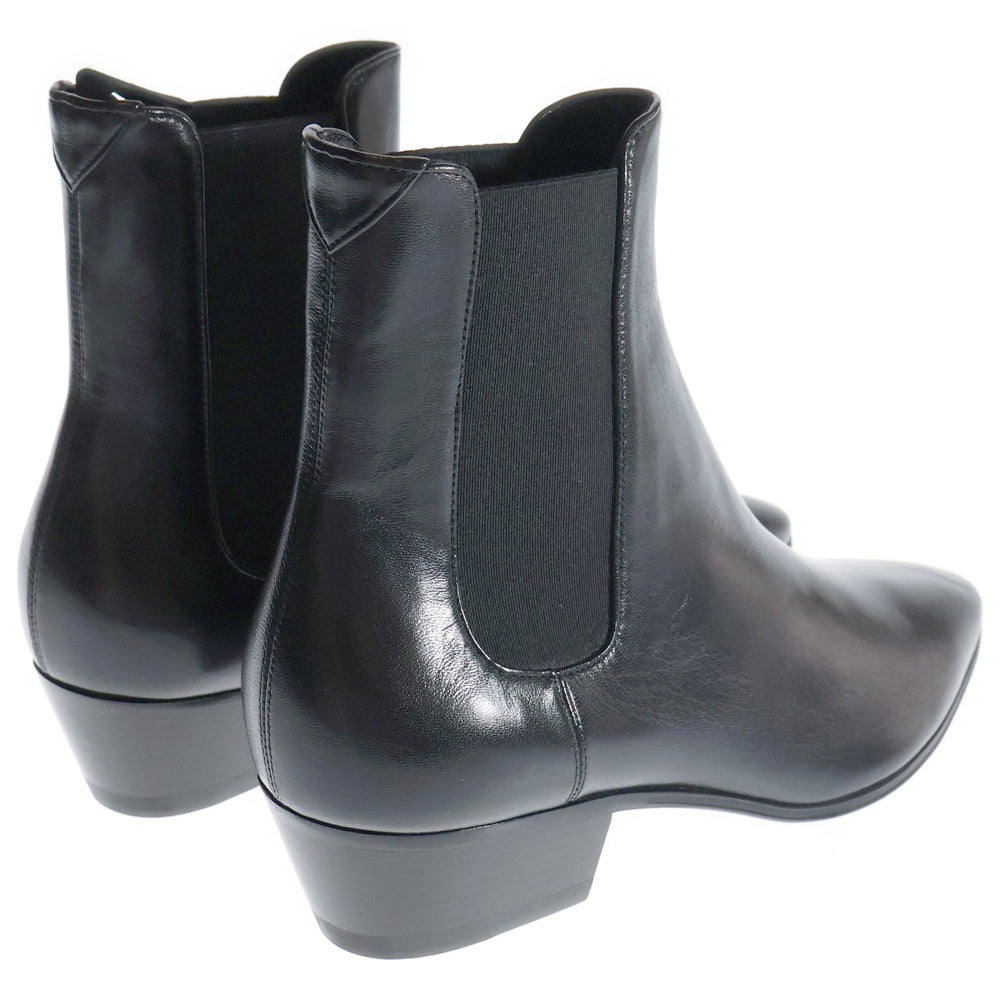 SAINT LAURENT PARIS(サンローランパリ) WYATT CHELSEA BOOTS レザー サイドゴア チェルシー ブーツ ブラック 592438 レディース