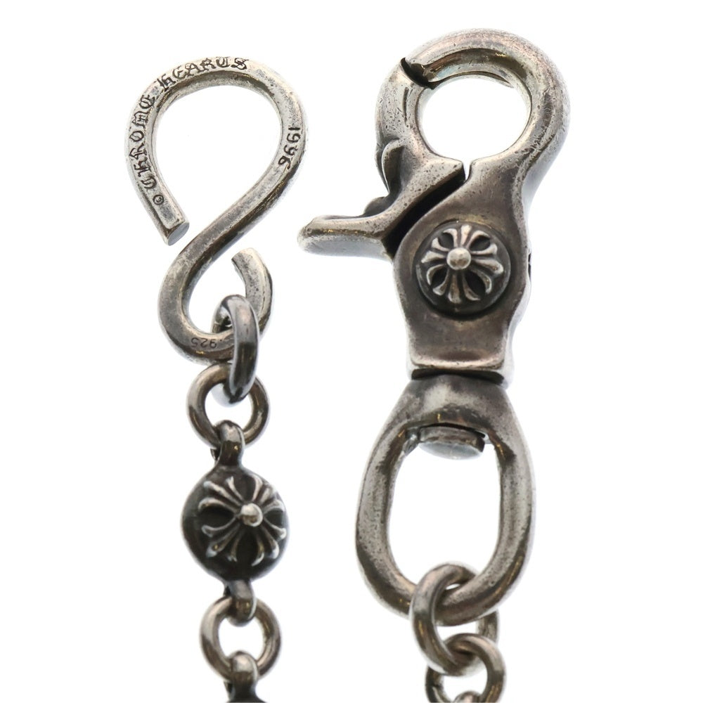 CHROME HEARTS(クロムハーツ) 2BALL SHORT-S/1クリップショート#2クロスボール ウォレットチェーン シルバー BCA063