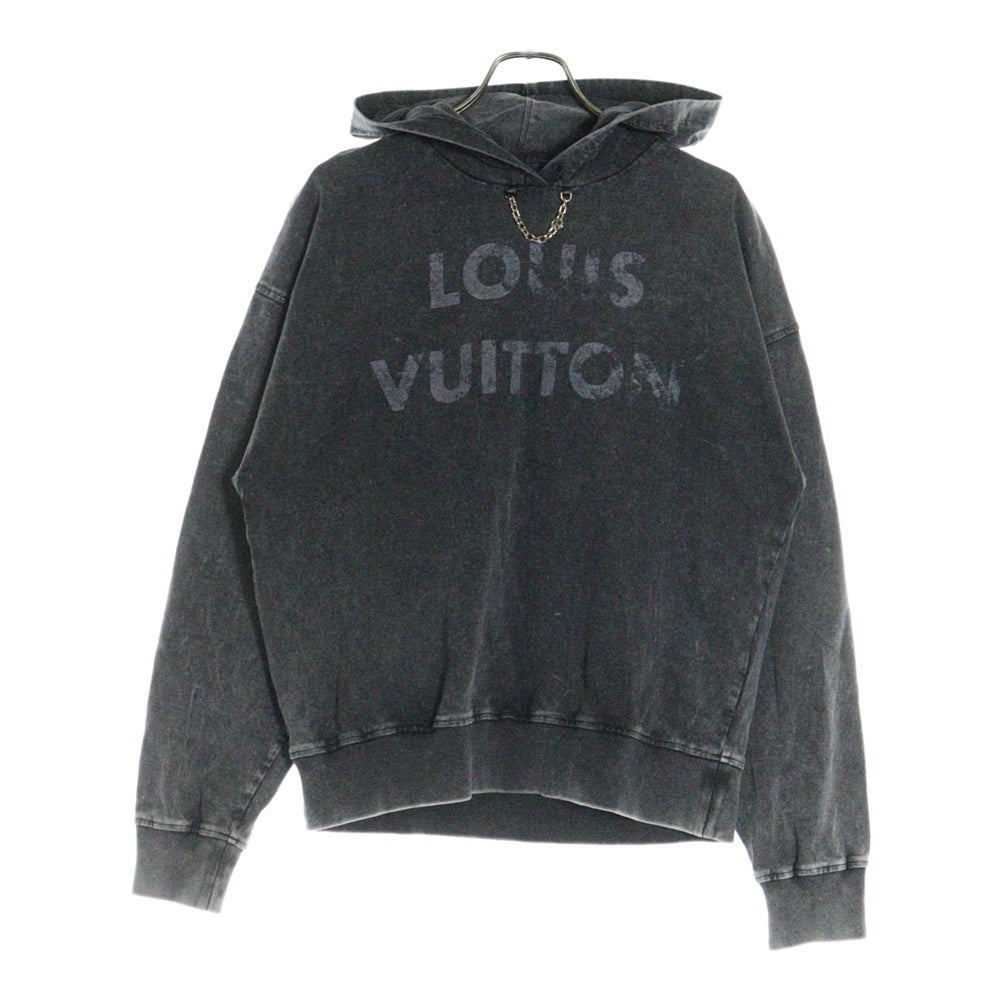 LOUIS VUITTON(ルイヴィトン) 24AW ヴィンテージエフェクトチェーン装飾パーカー レディース グレー RW242WW GPV FRST01