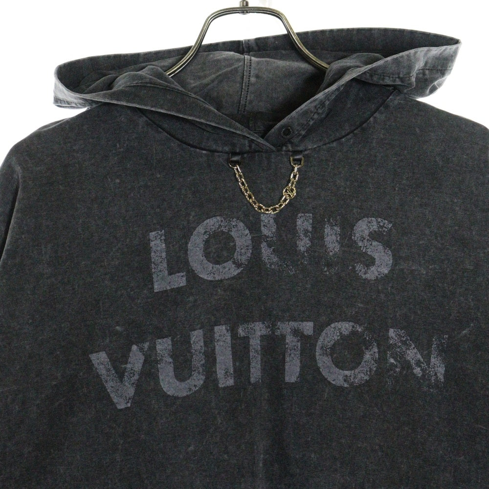 LOUIS VUITTON(ルイヴィトン) 24AW ヴィンテージエフェクトチェーン装飾パーカー レディース グレー RW242WW GPV FRST01