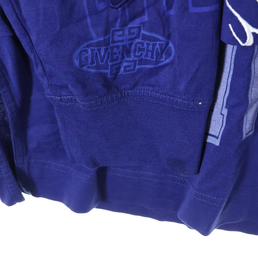 GIVENCHY(ジバンシィ) Overlapped Embroidered Tee BM71FC3YCV オーバーラップエフェクト刺繍レイヤード長袖Tシャツ カットソー ブルー