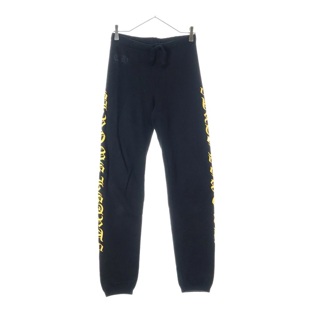 CHROME HEARTS(クロムハーツ) SWEAT PANTS サイドロゴ スウェットロングパンツ ブラック/イエロー