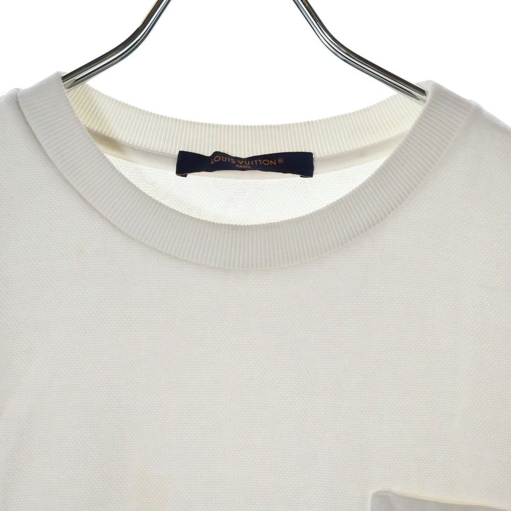 LOUIS VUITTON(ルイヴィトン) モノグラム切り替え ポケット クルーネック半袖Tシャツ RM241MQ TCL HQY41W ホワイト