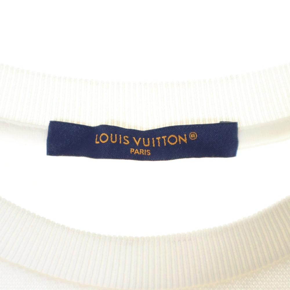 LOUIS VUITTON(ルイヴィトン) モノグラム切り替え ポケット クルーネック半袖Tシャツ RM241MQ TCL HQY41W ホワイト