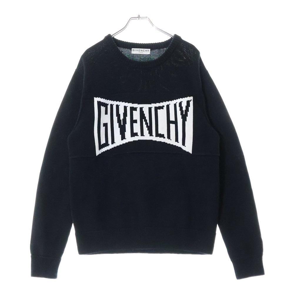 GIVENCHY(ジバンシィ) 21SS フロントロゴ ニット BM90F7401M ブラック