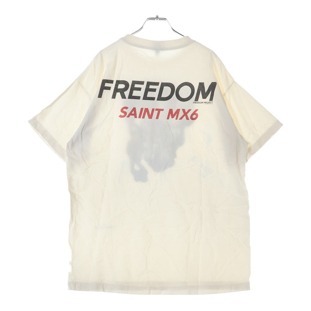 SAINT MICHAEL(セントマイケル) 24SS FD-SS TEE BIKEFREEDOM フリーダム プリントクルーネック半袖Tシャツ SM-YS8-0000-C21 ホワイト
