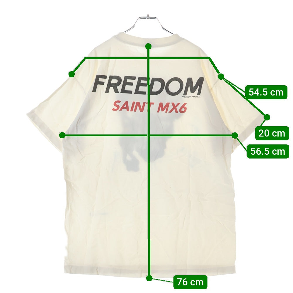 SAINT MICHAEL(セントマイケル) 24SS FD-SS TEE BIKEFREEDOM フリーダム プリントクルーネック半袖Tシャツ SM-YS8-0000-C21 ホワイト