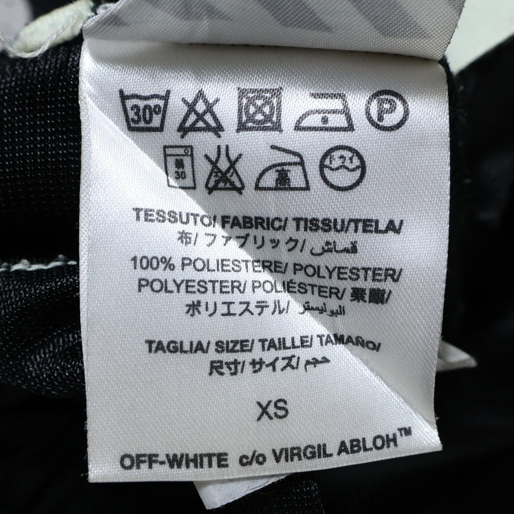 OFF-WHITE(オフホワイト) 17SS DIAG SPRAY MESH SHORTS スプレーデザイン メッシュハーフパンツ ブラック
