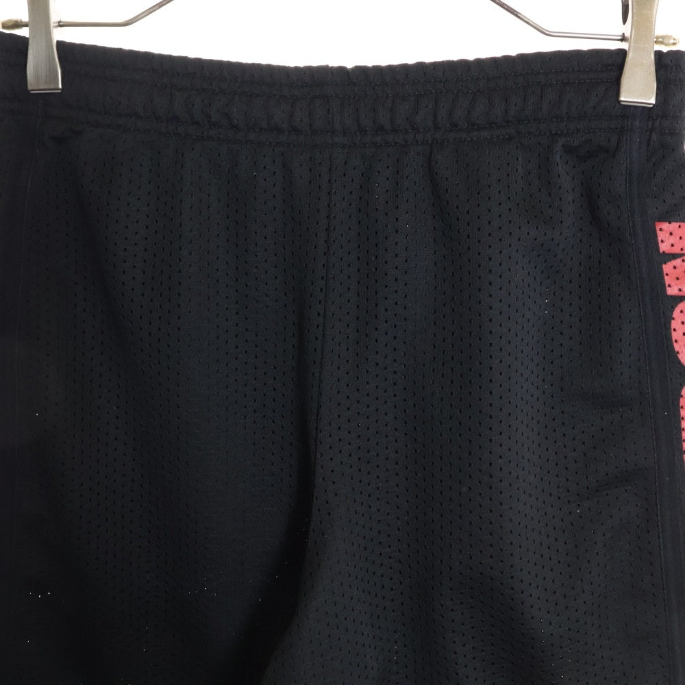 HERON PRESTON(ヘロンプレストン) 19SS ロゴプリント メッシュハーフパンツ HMCI002S19763050 ブラック