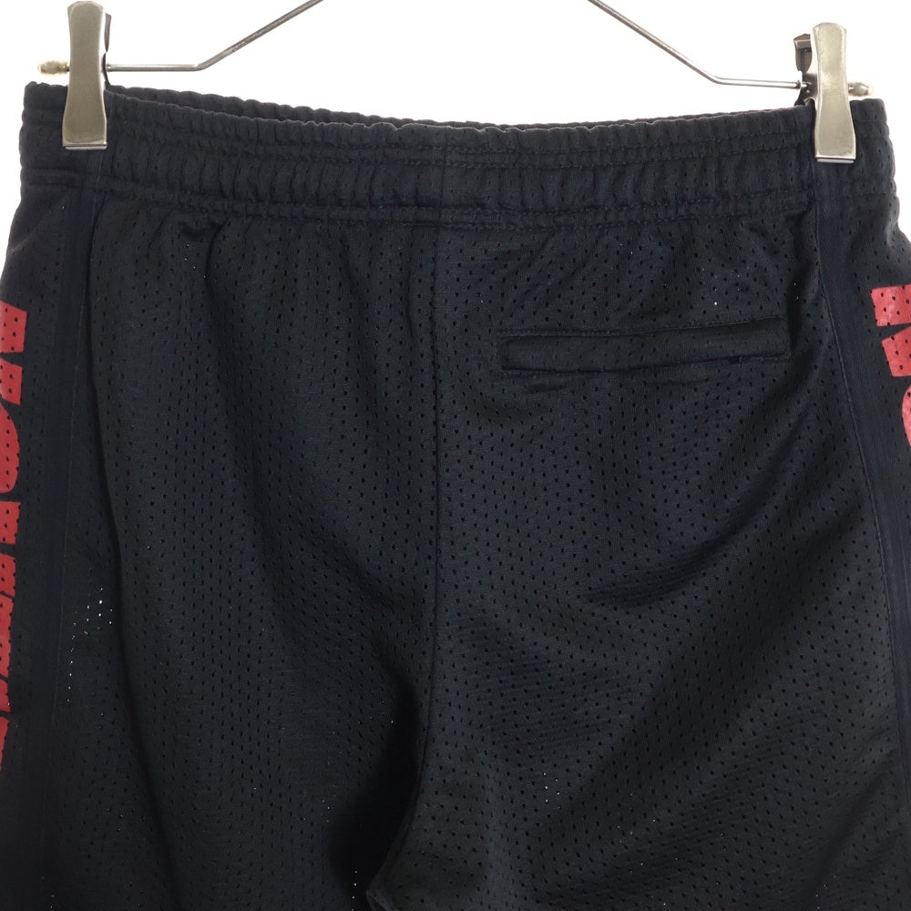 HERON PRESTON(ヘロンプレストン) 19SS ロゴプリント メッシュハーフパンツ HMCI002S19763050 ブラック