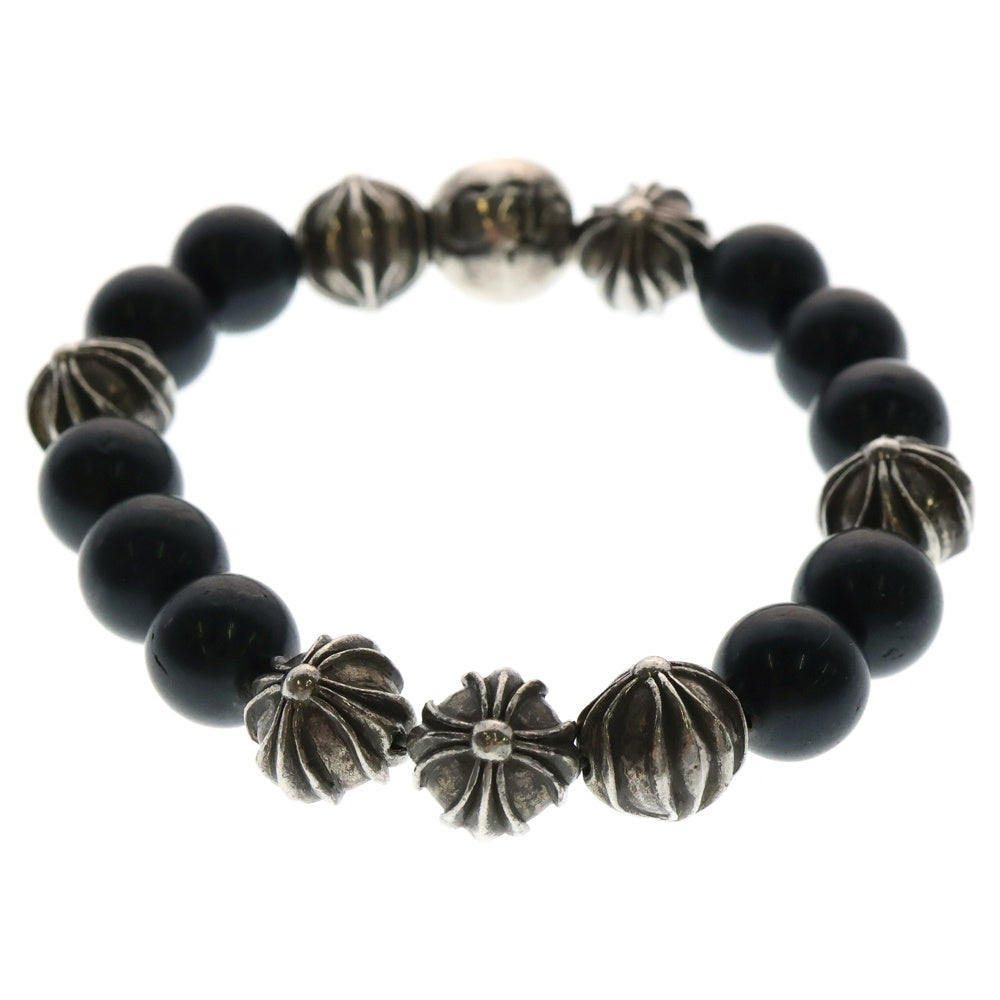 CHROME HEARTS(クロムハーツ) 10mm BEAD 10mmビーズブレス BEAD8 10mmビーズ ブレスレット ブラック/シルバー