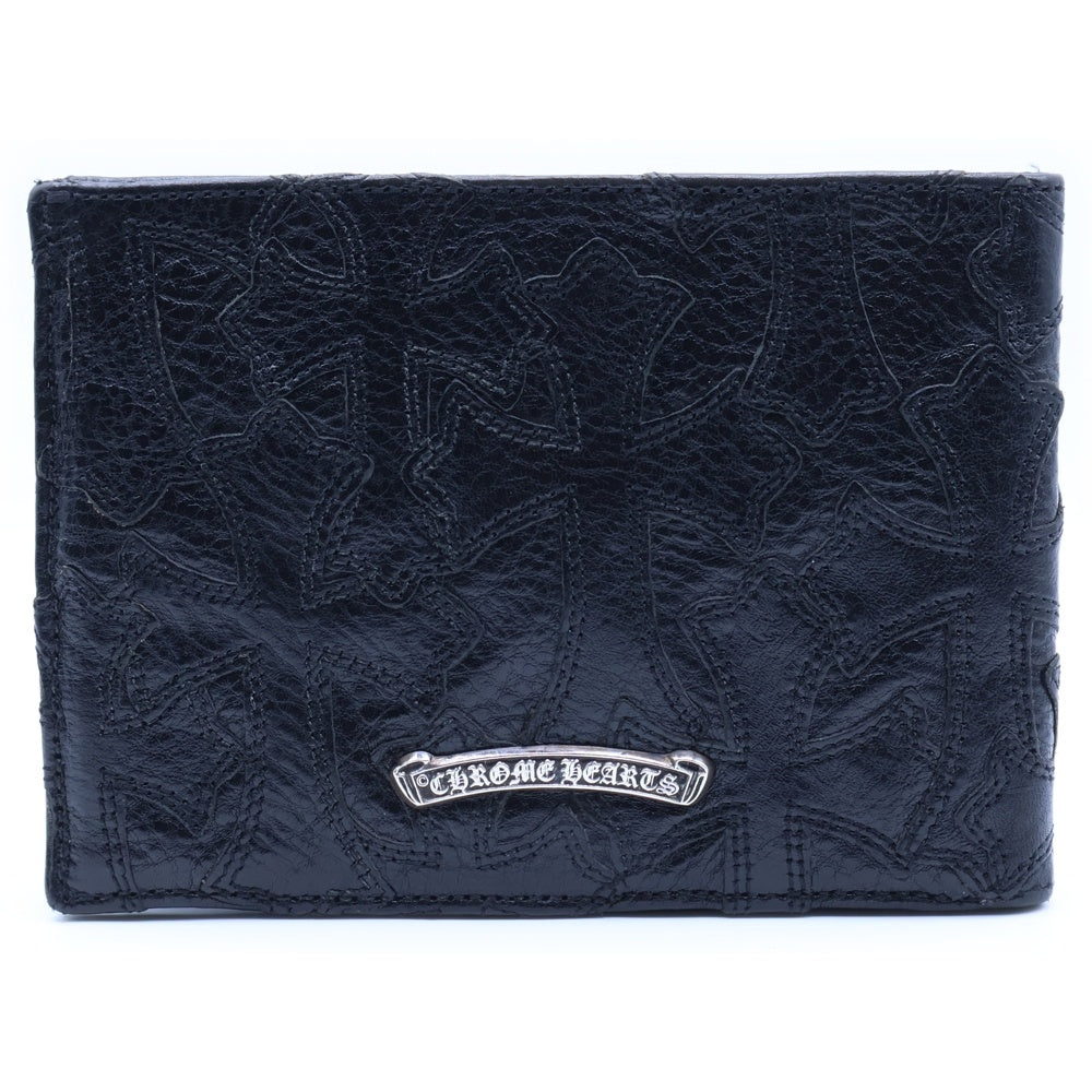 CHROME HEARTS(クロムハーツ) ANTI NOTHING 2 DO アイントナッシング トゥドゥ フルセメタリー 二つ折り財布 ブラック