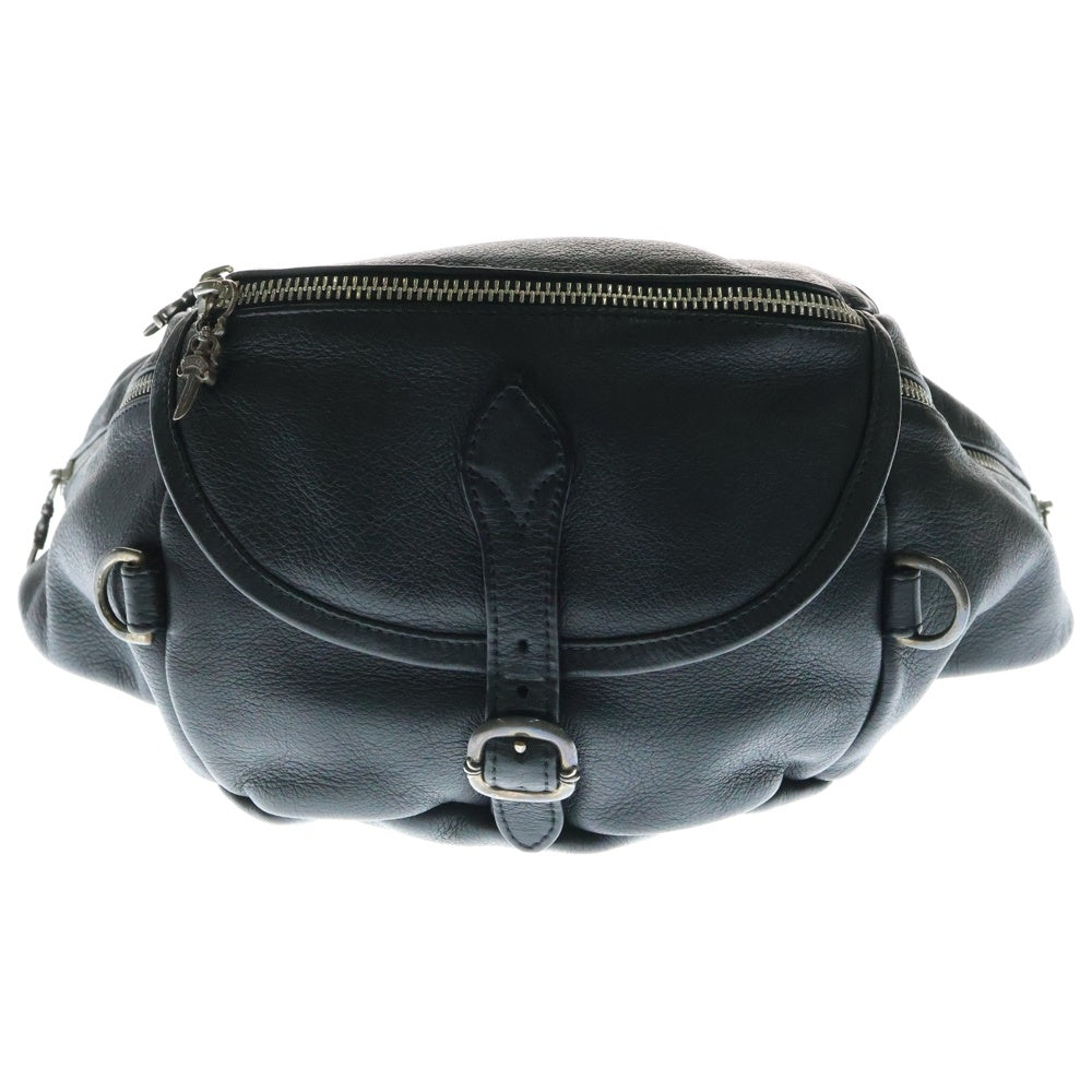 CHROME HEARTS(クロムハーツ) #1 SNAT PACK スナットパック ダガージップ ガンスリンガーベルト レザーウエストバッグ ブラック BCA378