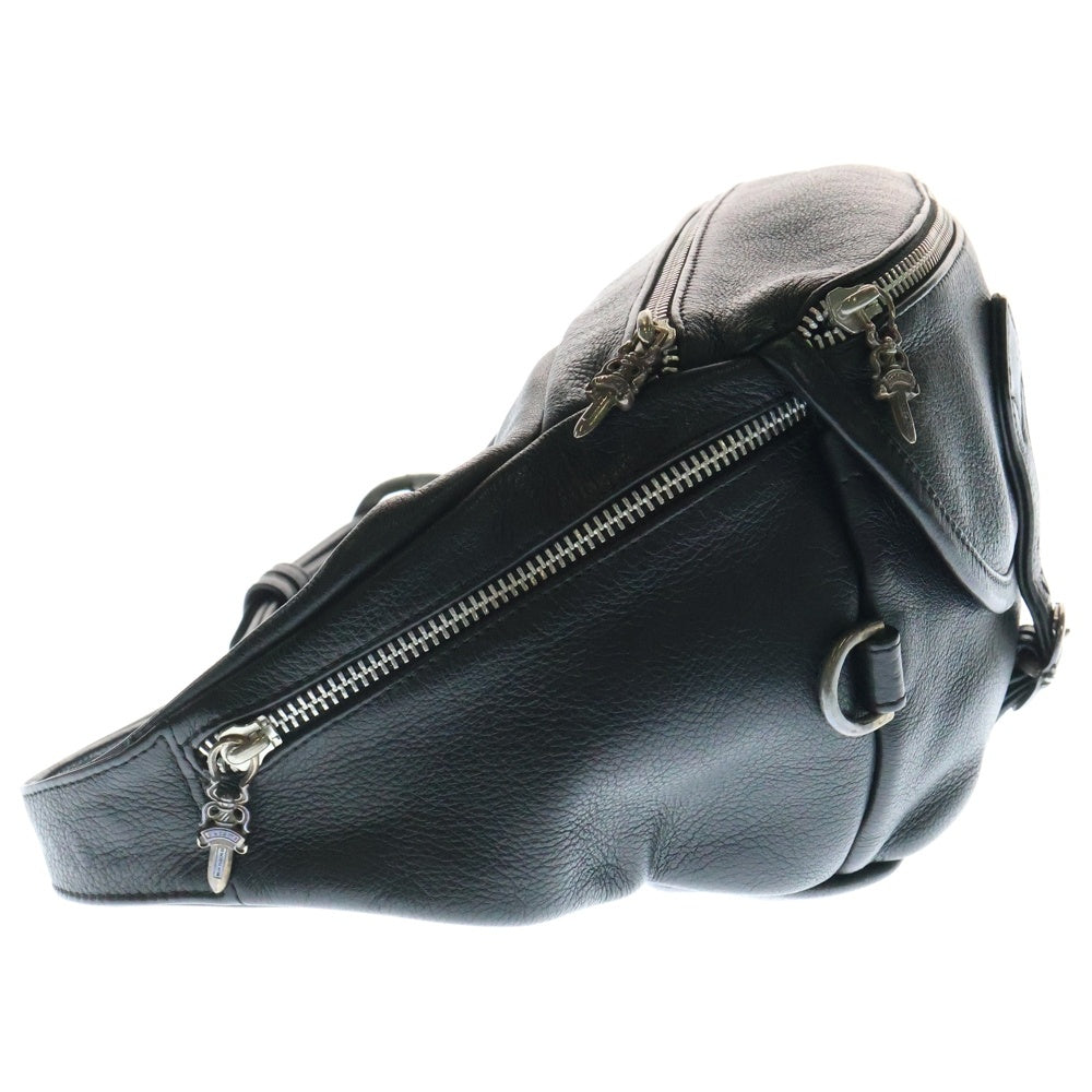 CHROME HEARTS(クロムハーツ) #1 SNAT PACK スナットパック ダガージップ ガンスリンガーベルト レザーウエストバッグ ブラック BCA378