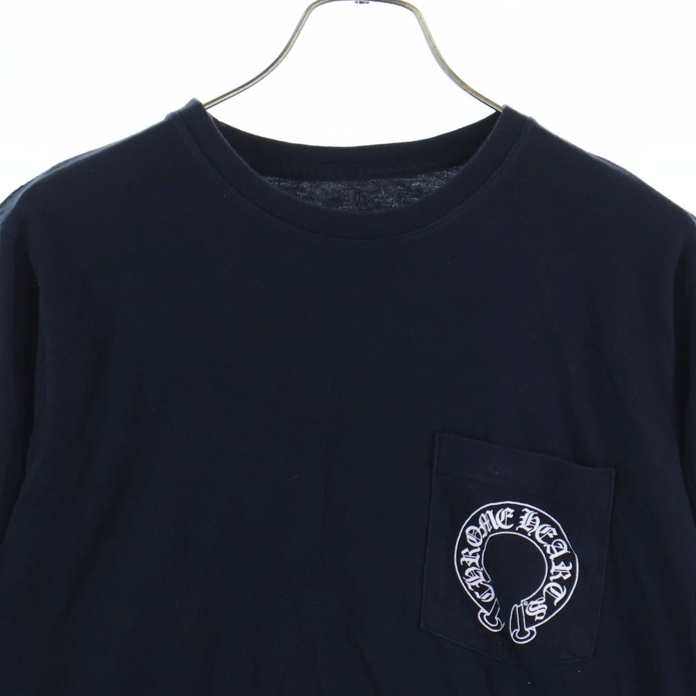 CHROME HEARTS(クロムハーツ) バッグスクロールプリント クルーネック長袖Tシャツカットソー ブラック