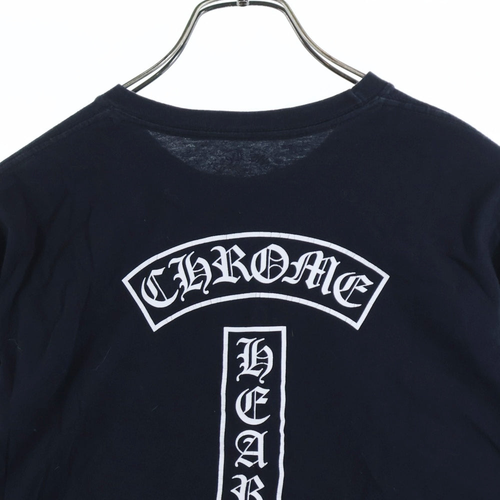 CHROME HEARTS(クロムハーツ) バッグスクロールプリント クルーネック長袖Tシャツカットソー ブラック