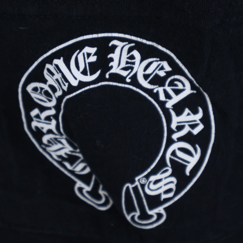 CHROME HEARTS(クロムハーツ) バッグスクロールプリント クルーネック長袖Tシャツカットソー ブラック