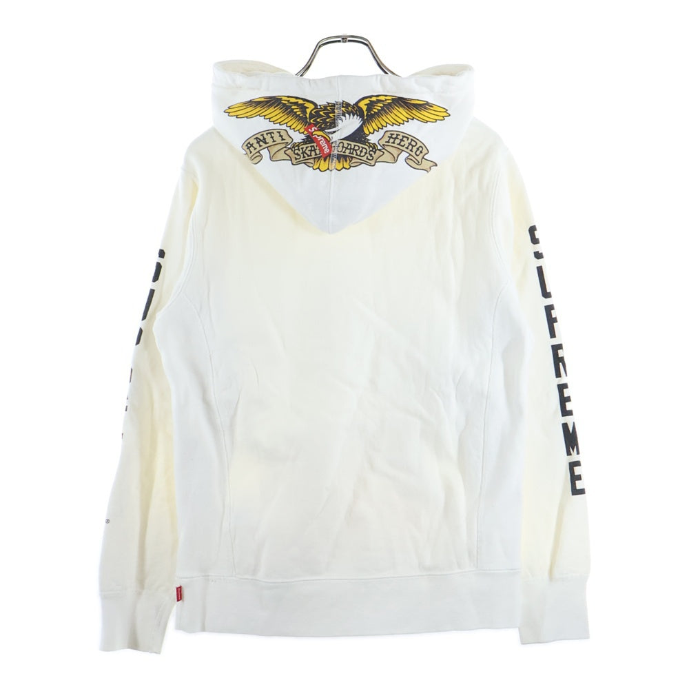 SUPREME(シュプリーム) 16SS ×ANTIHERO Hooded Sweatshirt アンタイヒーロー プルオーバーパーカー ホワイト