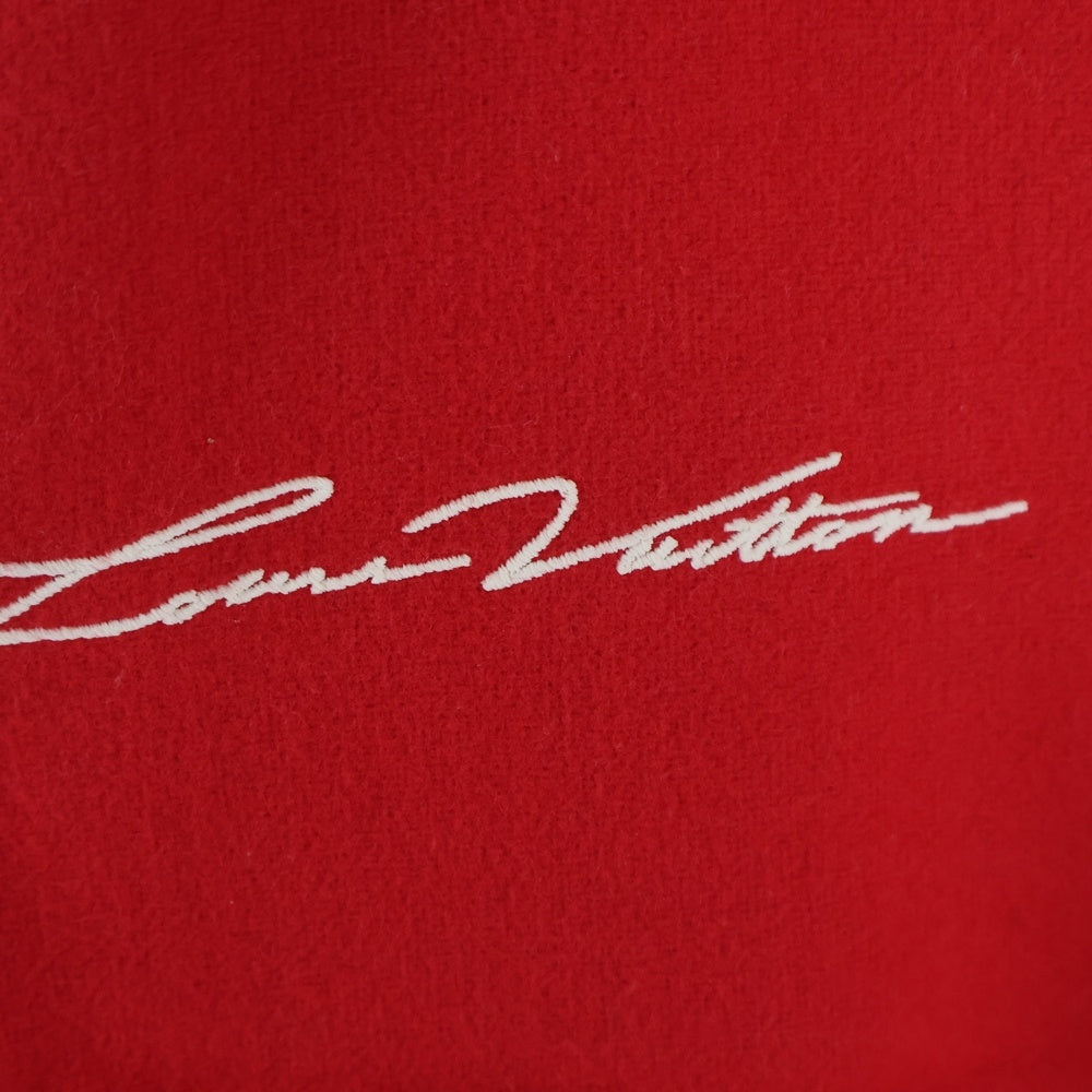 LOUIS VUITTON(ルイヴィトン) 24SS ミックス レザー バーシティ ブルゾン ジャケット スタジャン ホワイト/レッド 1AFIQA RM241 BQV HQL87E