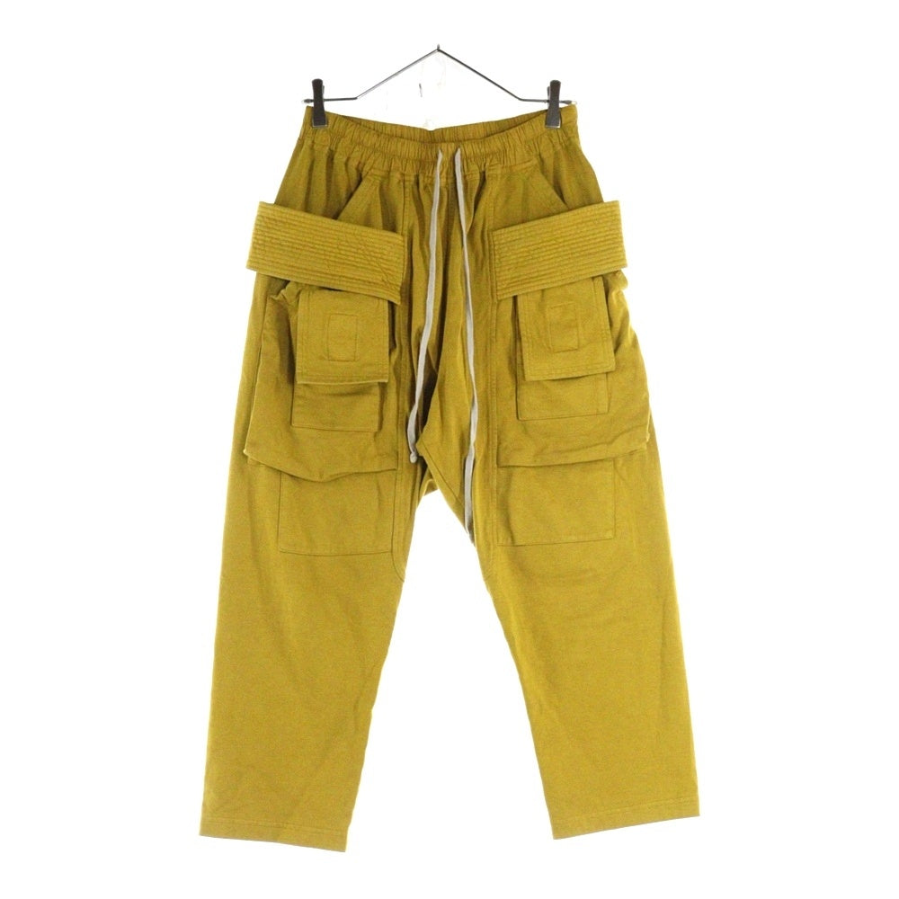 DRKSHDW(ダークシャドウ) cotton joggers Creatch Cargo Cropped Drawstring ドローストリング カーゴトリミングパンツ DU02D2371-RIG イエロー