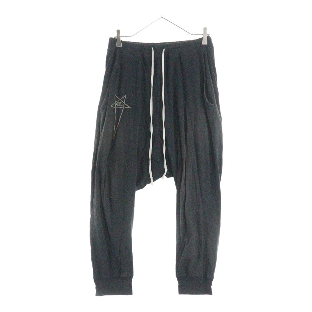 Rick Owens(リックオウエンス) ×CHAMPION ドローストリング サルエル ロングパンツ CM01D9244-CHJER ブラック