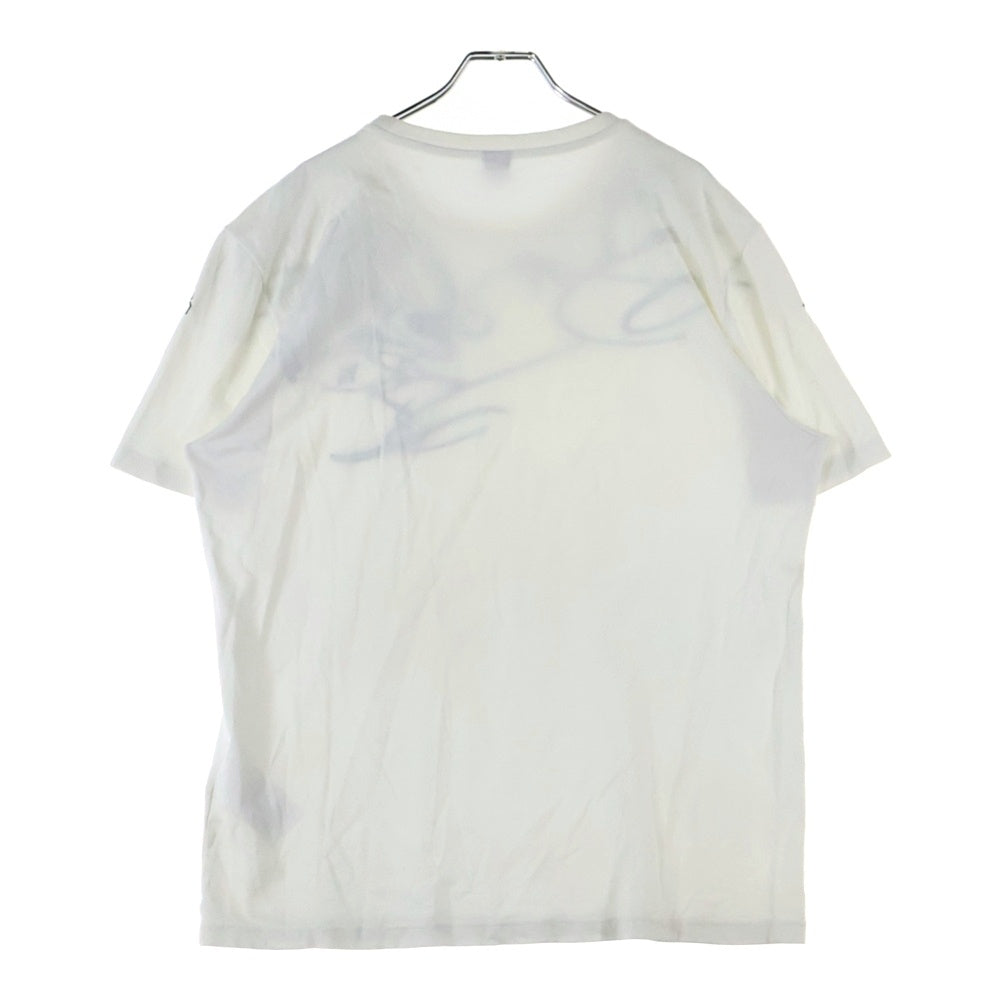 Berluti(ベルルッティ) カリグラフィ刺繍 クルーネック半袖Tシャツカットソー R21JRS70JAEK ホワイト