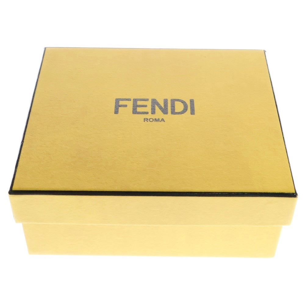 FENDI(フェンディ) ズッカ FFロゴ 総柄 三つ折り財布 レザーウォレット イエロー レディース
