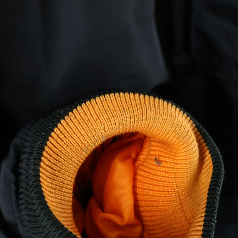 VETEMENTS(ヴェトモン) 17AW ×Alpha Reversible Hooded Bomber Jacket アルファ リバーシブルフーディーボンバージャケット ブラック/オレンジ MAH18JA35