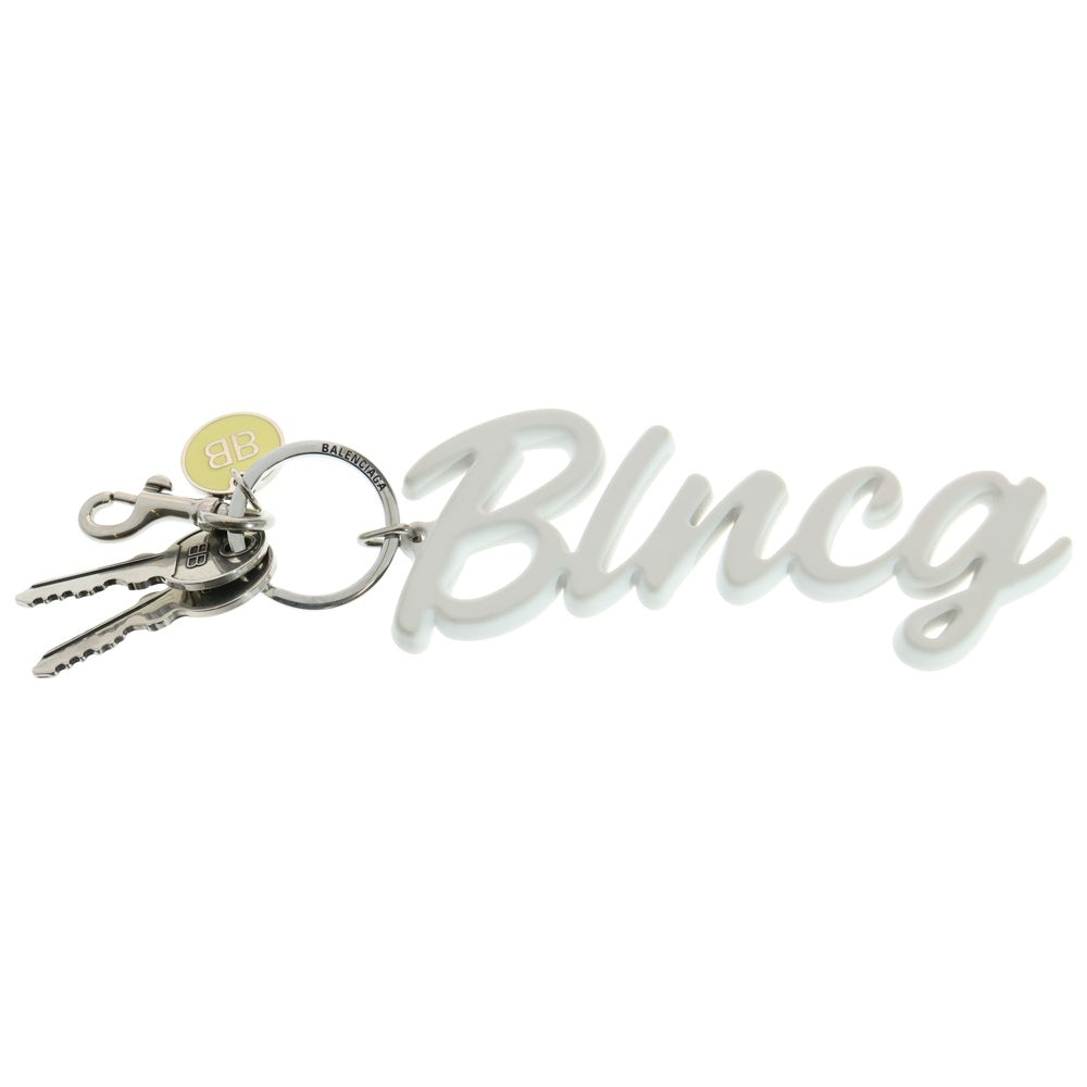 BALENCIAGA(バレンシアガ) ロゴバッグチャーム キーチェーン 828995 2ABSW ホワイト